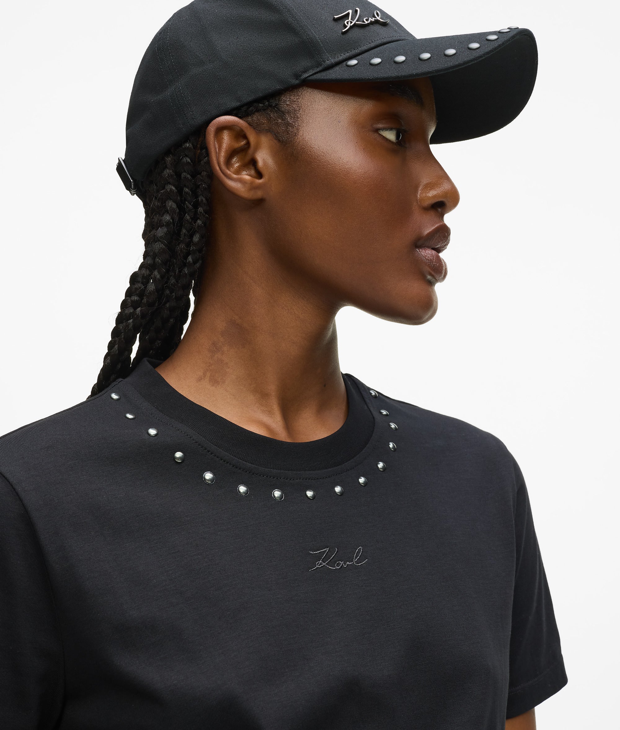 Signature T-shirt met studs