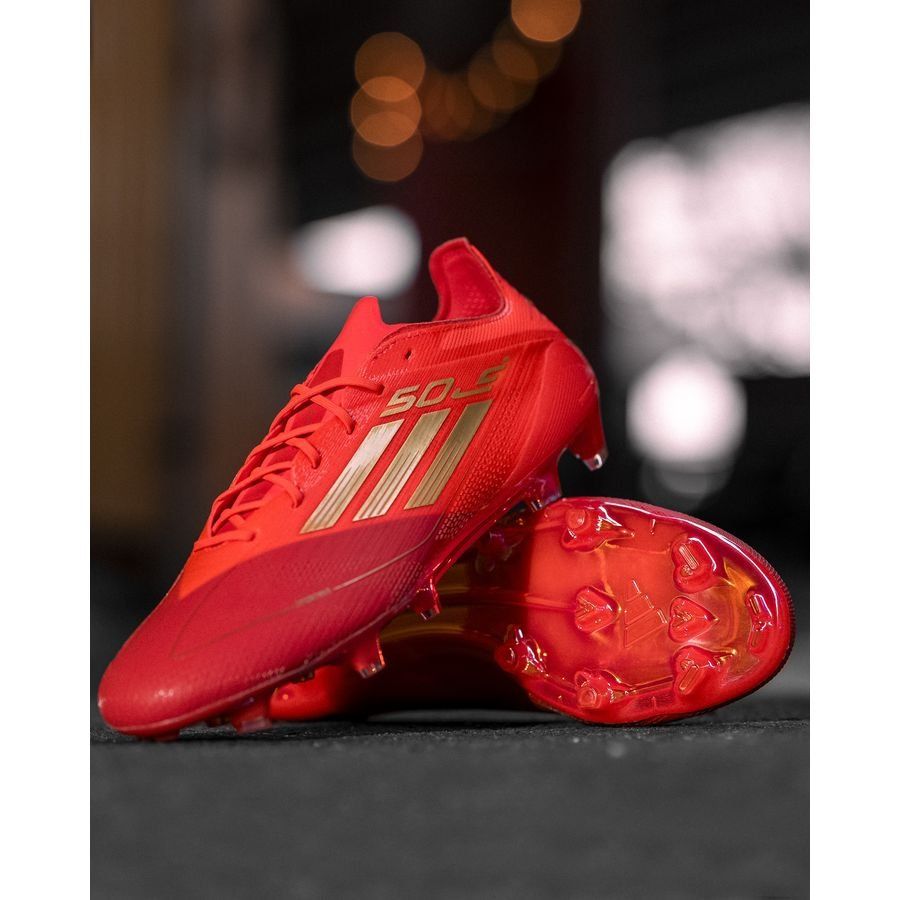 adidas F50 Elite FG Two Horizons - Rouge/Doré/Rouge ÉDITION LIMITÉE