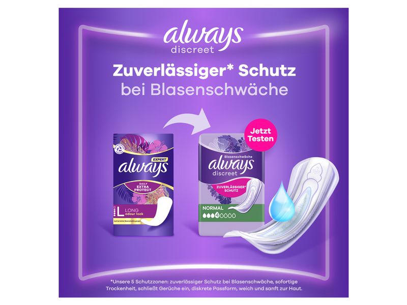 Always Slipeinlage Expert Daily Protect Long 60 Stück Hochwertige Einlagen mit saugfähigem Kern
