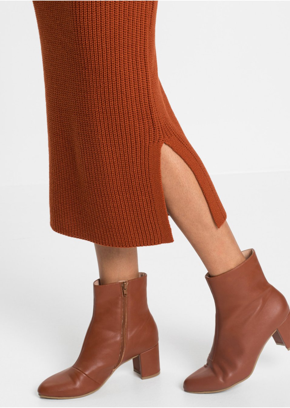 Jupe midi en maille