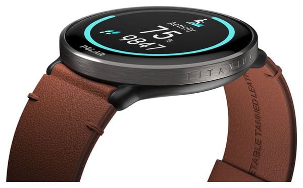 Montre GPS Polar Ignite 3 Titanium Marron Sun-Kissed Bronze (Cuir   Silicone)
