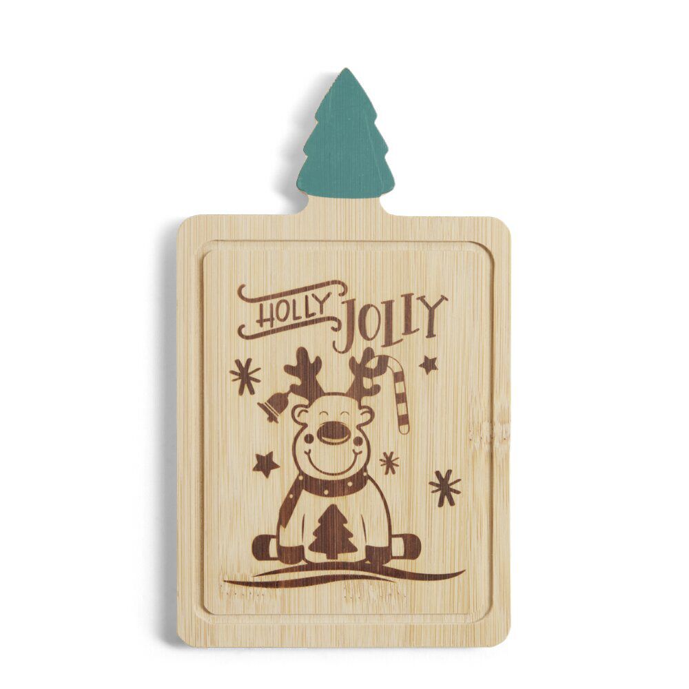 Planche apéro Noël en bambou 11x19cm - 3 modèles