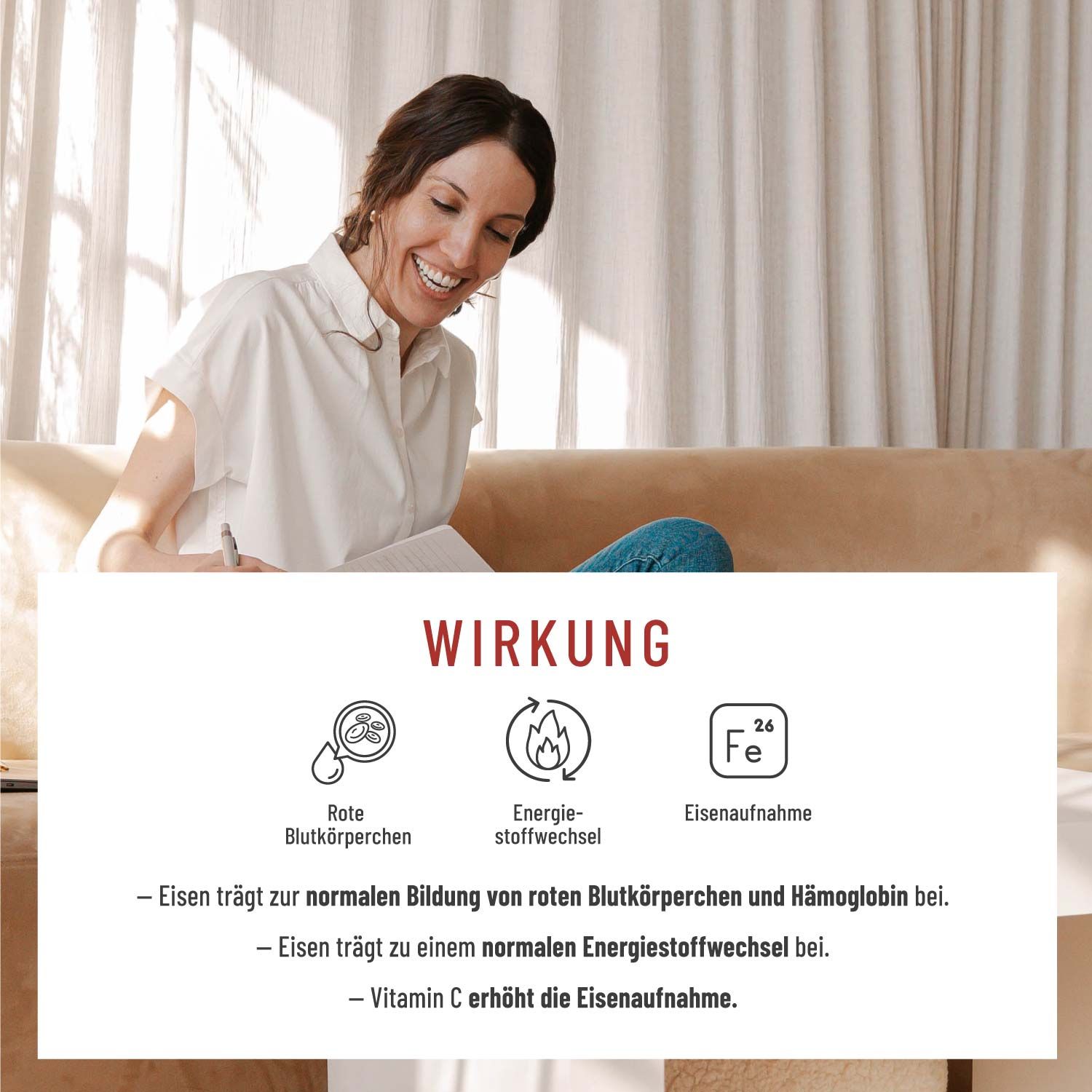 Eisen Komplex mit Fenchel, Vitamin C - gegen Eisenmangel - Blutkraft - NATURTREU®