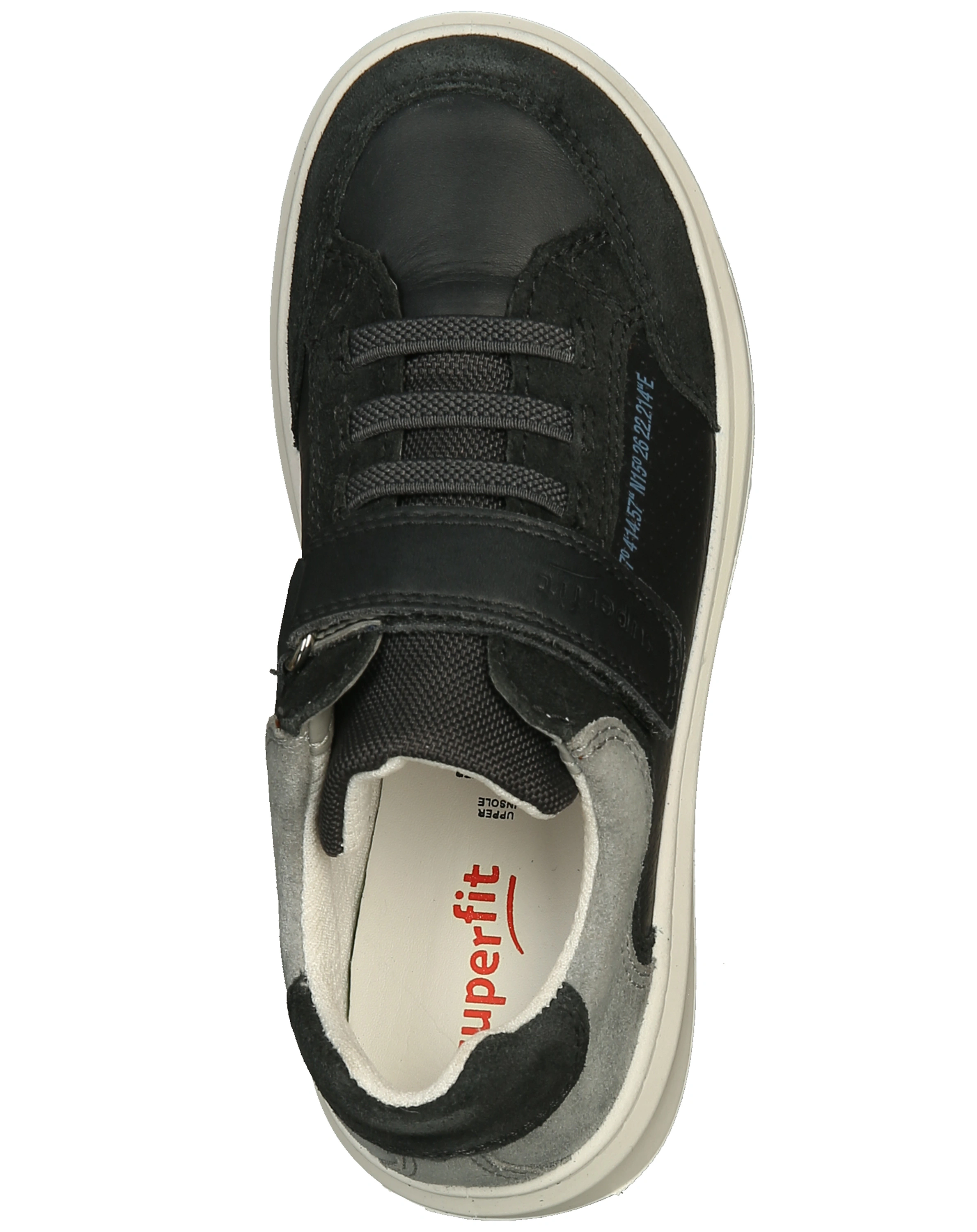 Leder-Halbschuhe COSMOS in grau/hellgrau