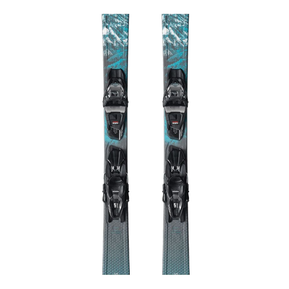 Nordica WILDE BELLE 78 CA - Skis all mountain + Fixatons TP2 COMPACT 10 FDT Femme anthrazite/aqua/noir/anthracite