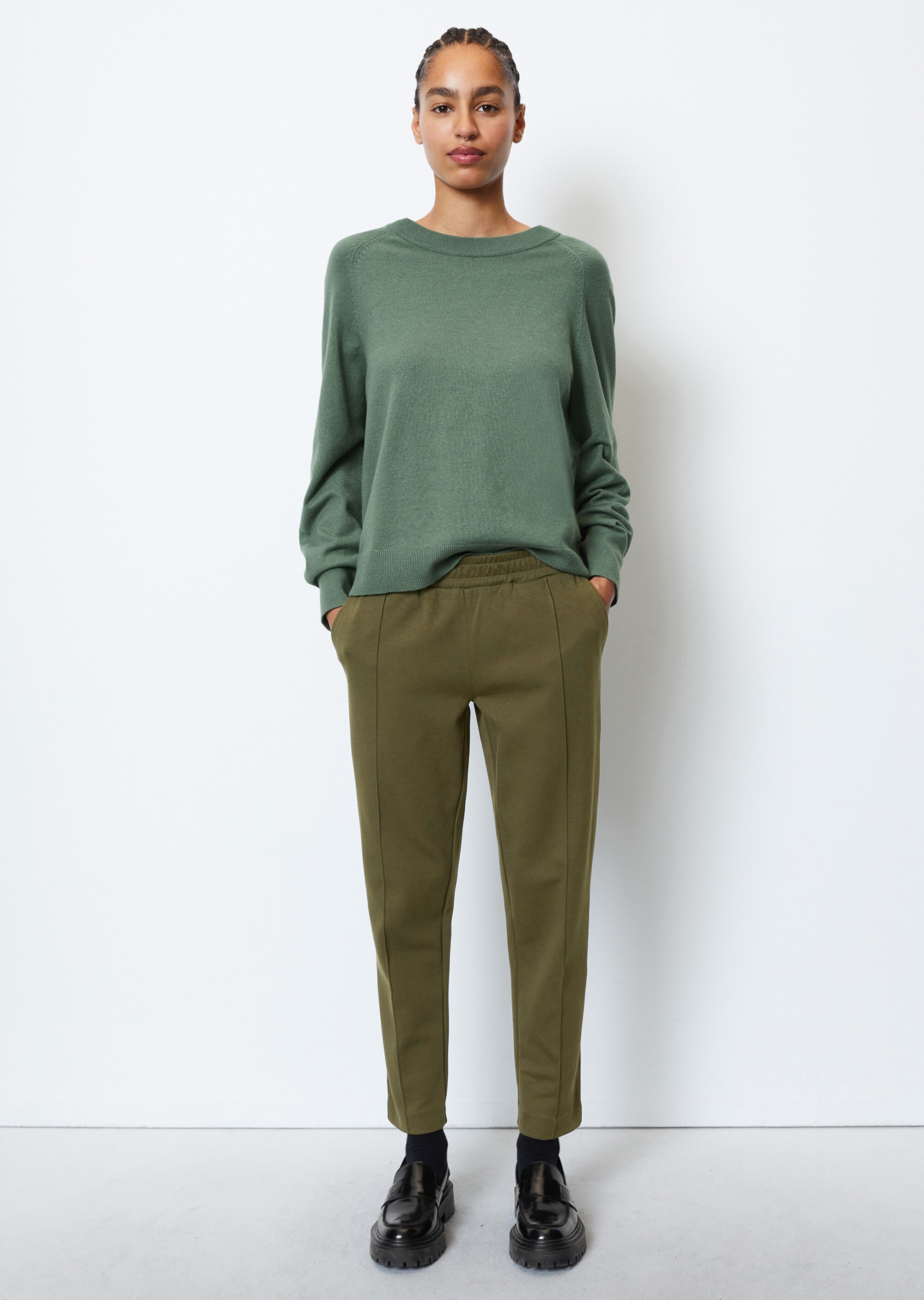Jersey-Trackpants slim aus Interlock-Qualität mit Silktouch