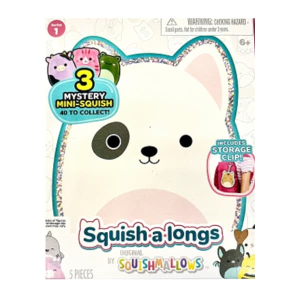 Squishalongs 2,5 cm nøkkelring 4-pakning asst (2420102)
