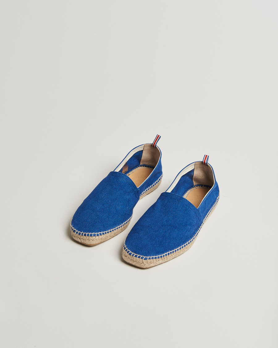 Castañer Pablo Washed Canvas Espadrilles Ocean