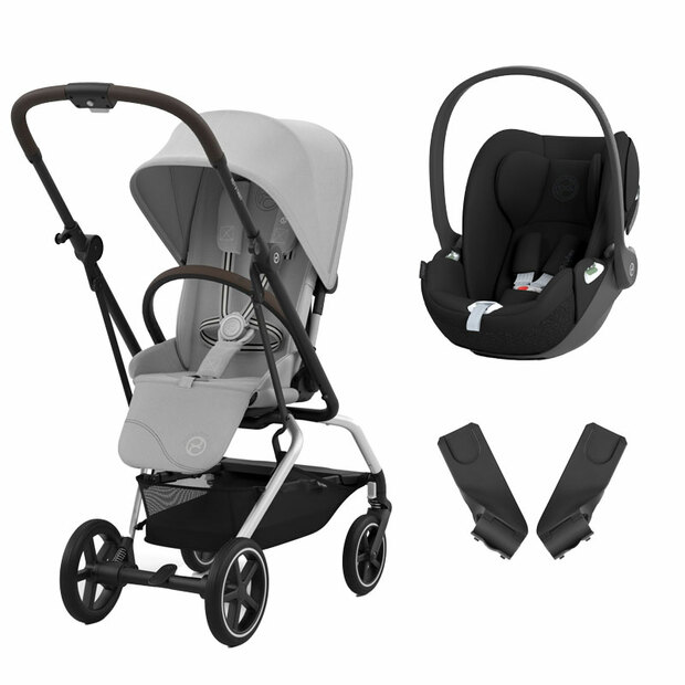 Poussette duo Eezy S Twist+ 2 BLK Gris + Cloud T Sepia Black - CYBEX
