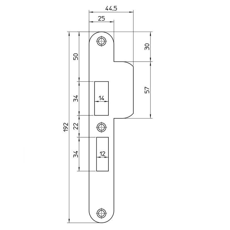 Nemef sluitplaat 4119/17 links