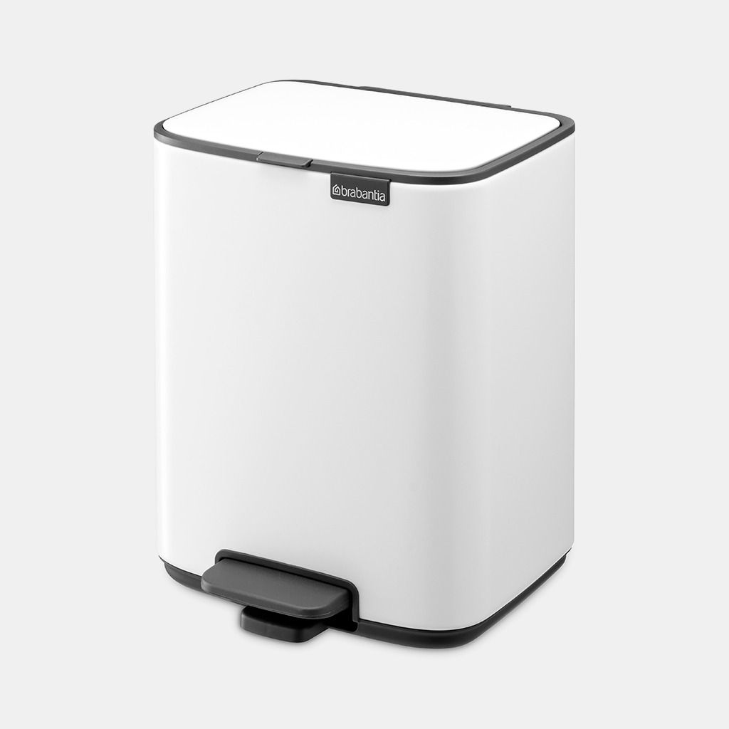 Bo Pedaalemmer, 4 liter, stil sluitend, kunststof binnenemmer - White