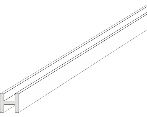 Kunststof H-profiel 10,0x10,0x1000 mm wit