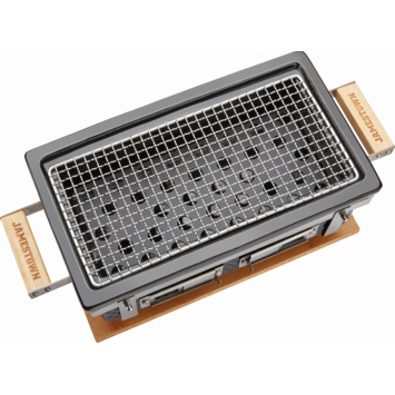 Jamestown tafel kamado BBQ keramiek zwart 39,2 x 22 cm