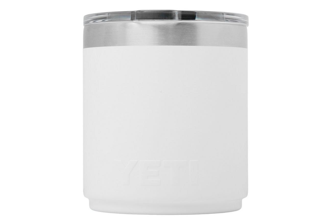 Yeti Rambler Stackable Lowball 10oz Mag Slider Lid, White, stapelbare thermosbeker met deksel, 295 ml