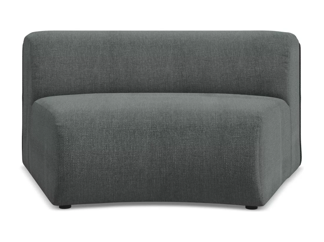 Fauteuil d'angle pour canapé modulable en tissu chenille - graphite - EKAHI