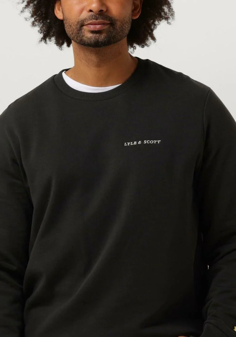 LYLE & SCOTT antraciet lyle & scott sweater embroidered crew neck sweatshirt