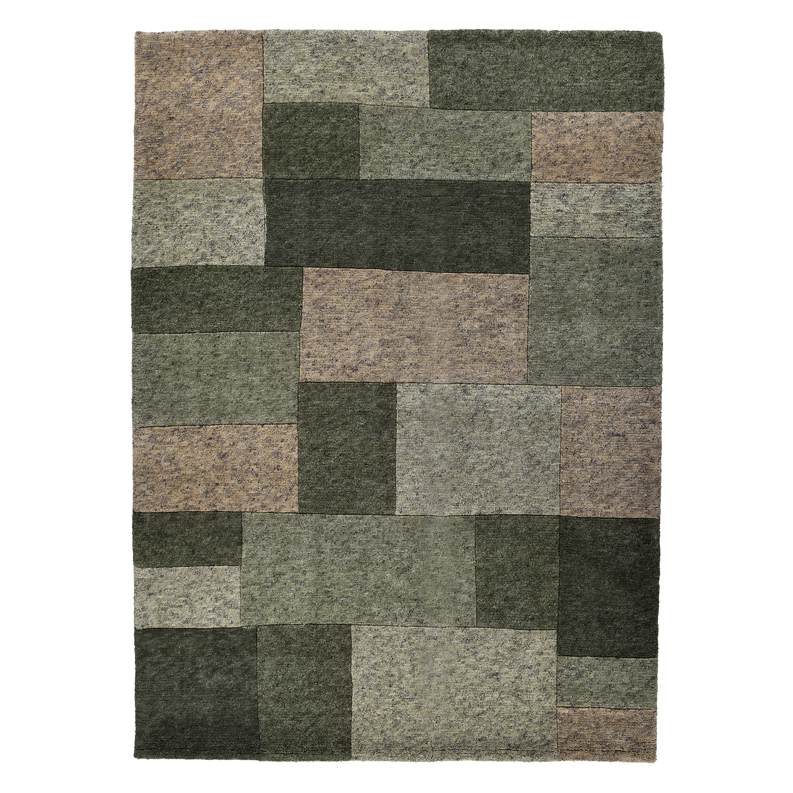 Teppich DALAS - grün - handgeknüpft - 60x90 cm