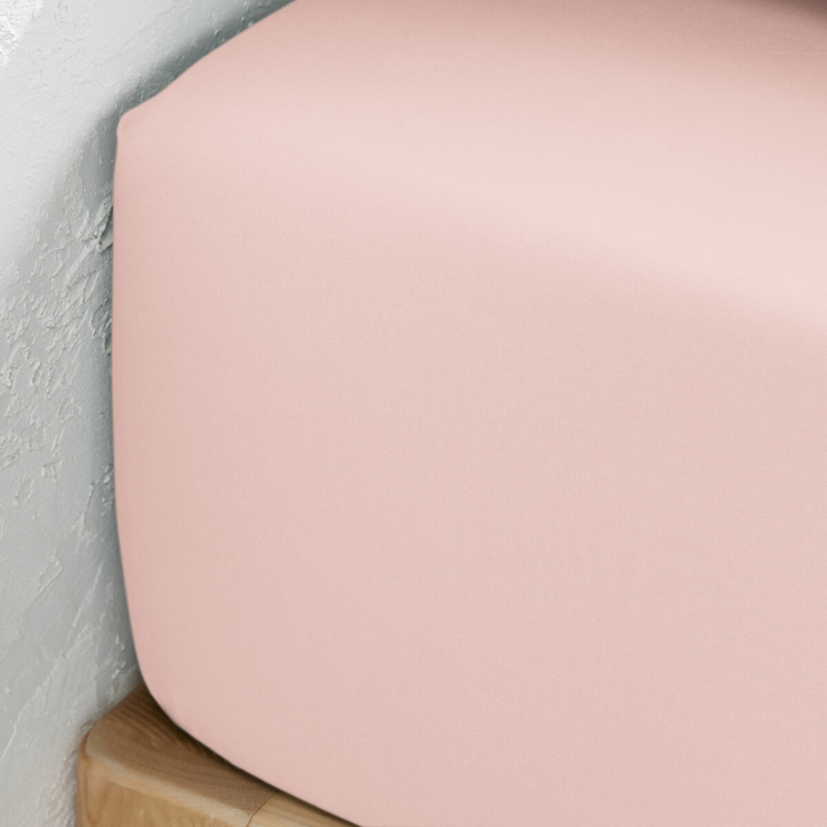 LA REDOUTE INTERIEURS<br>Lençol justo de algodão percal, bainha 30 cm Cenário