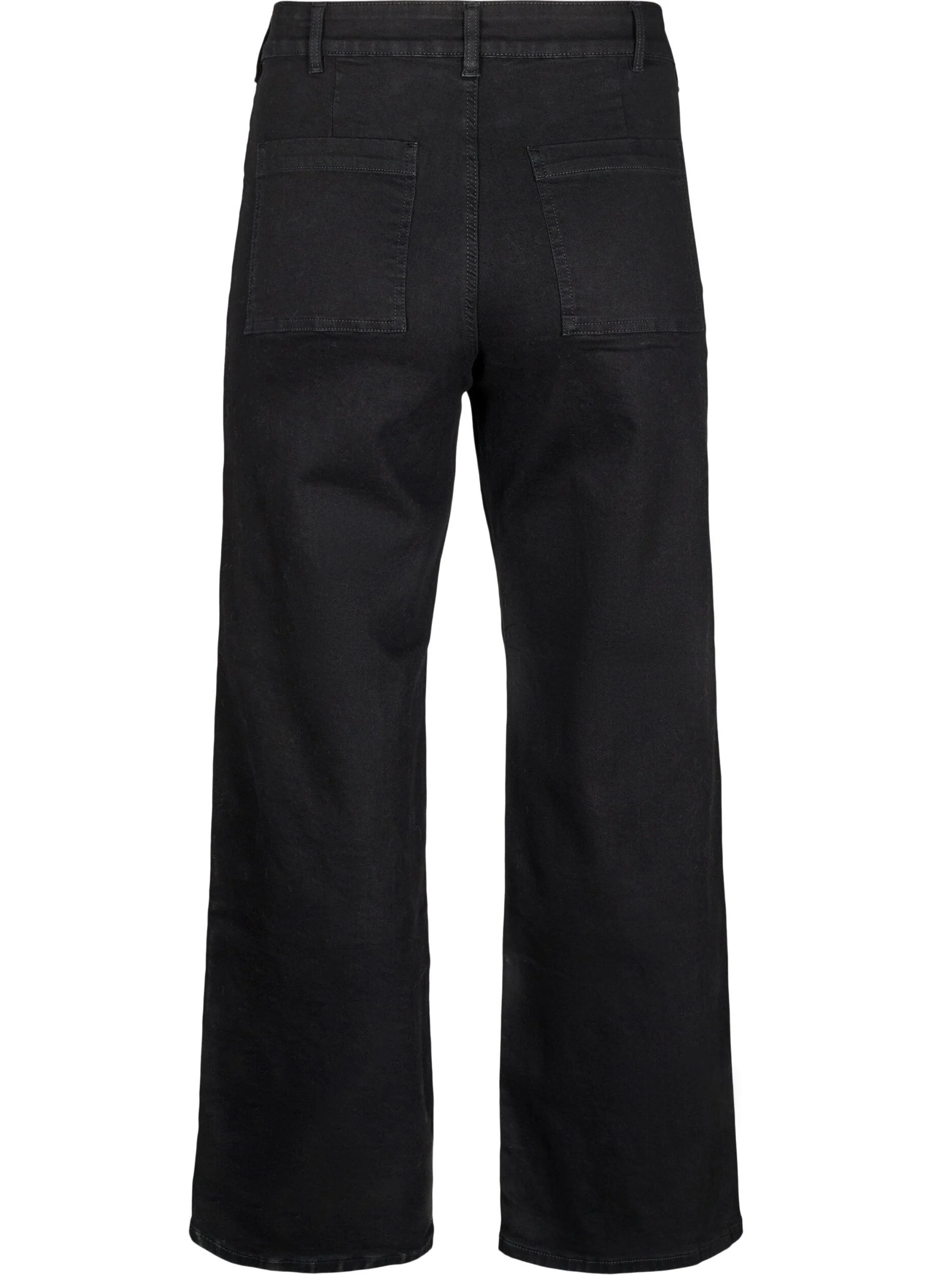 Højtaljede jeans med vide ben