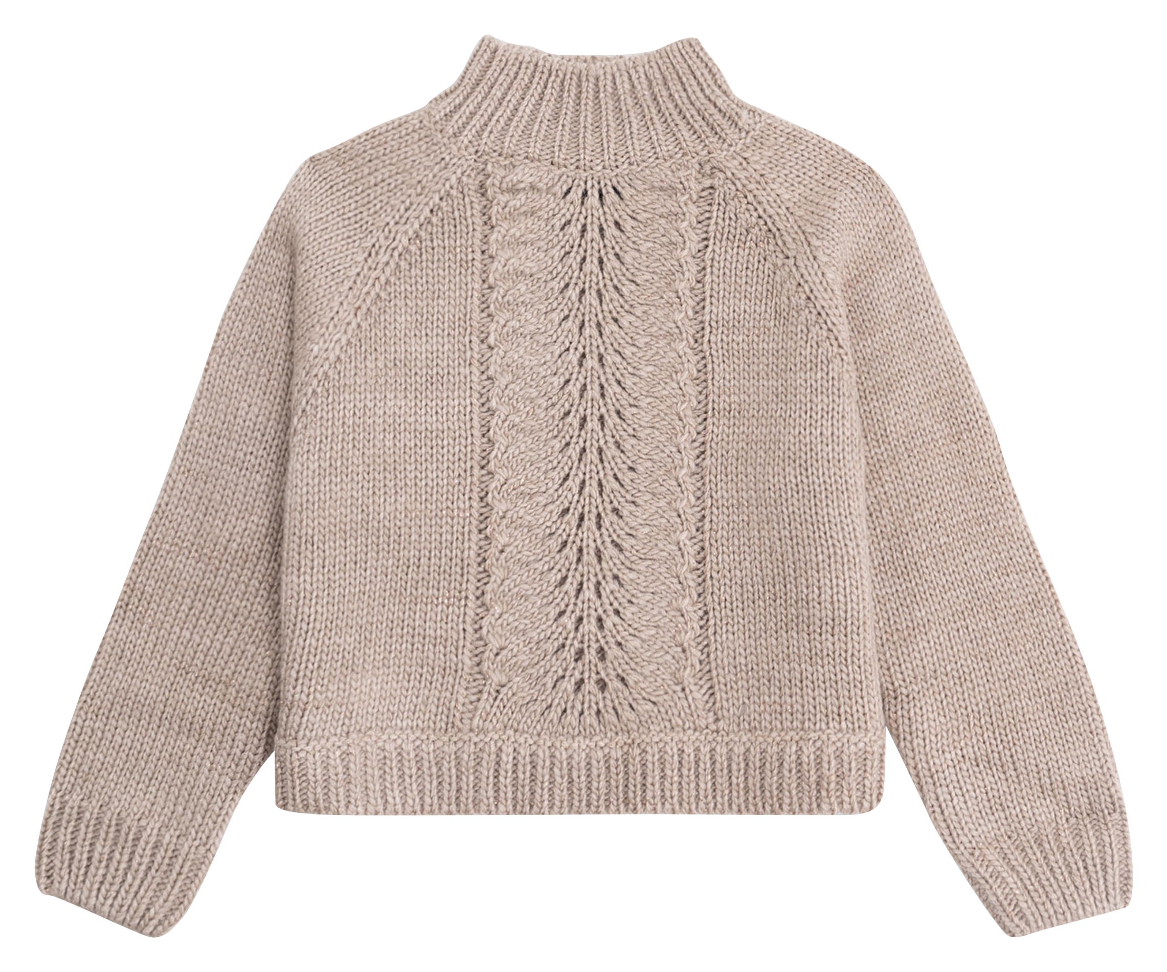 Pull à tricot ajouré | Beige