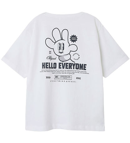 Name It T-Shirt - NkmOvan - Bright White m. Print