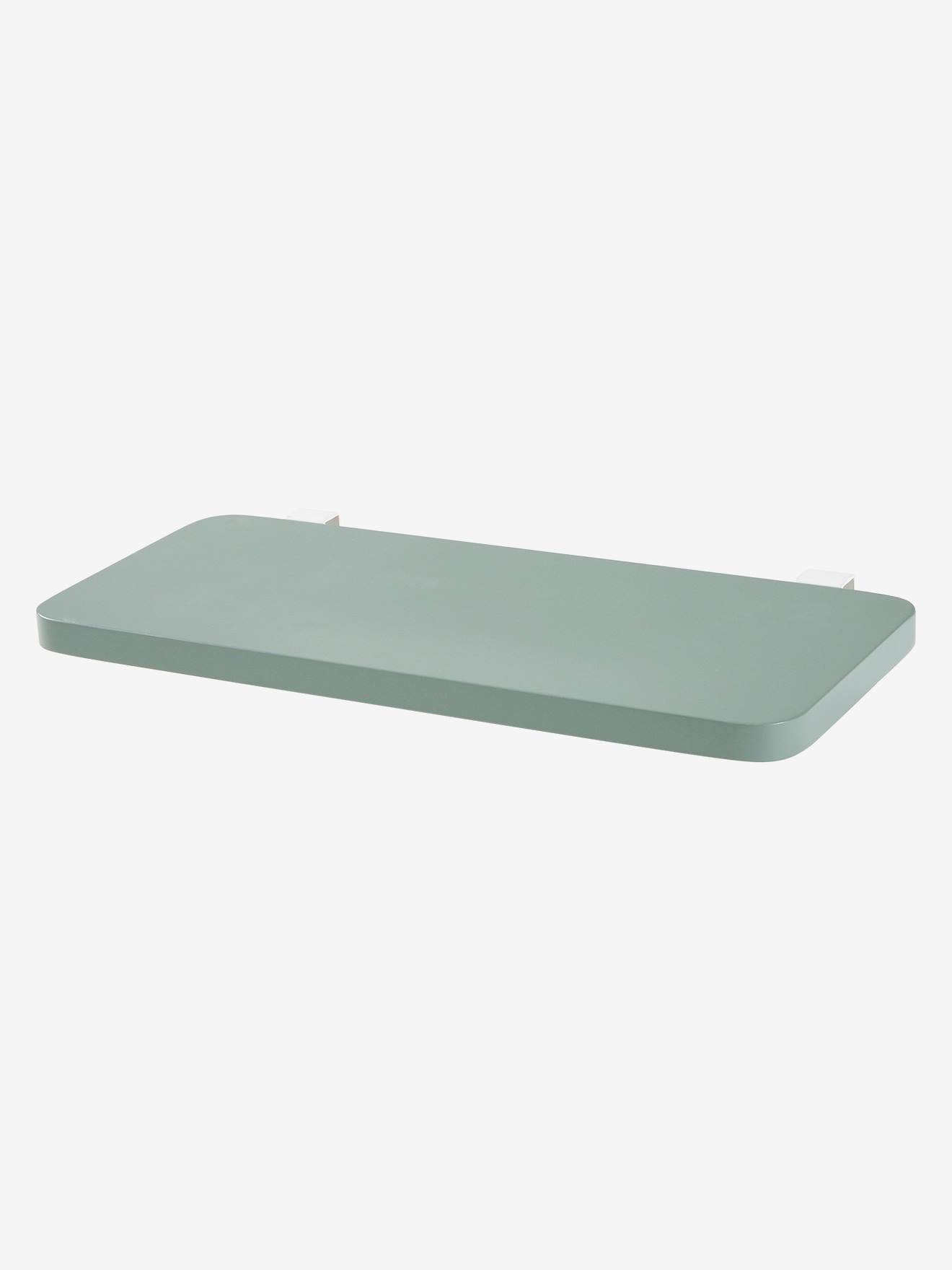 Prateleira/mesa de parede lisa verde-escura para beliche