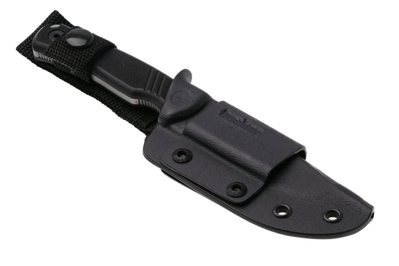 Kershaw Pack Mule 1089 Stonewashed N690, Black G10, vaststaand mes