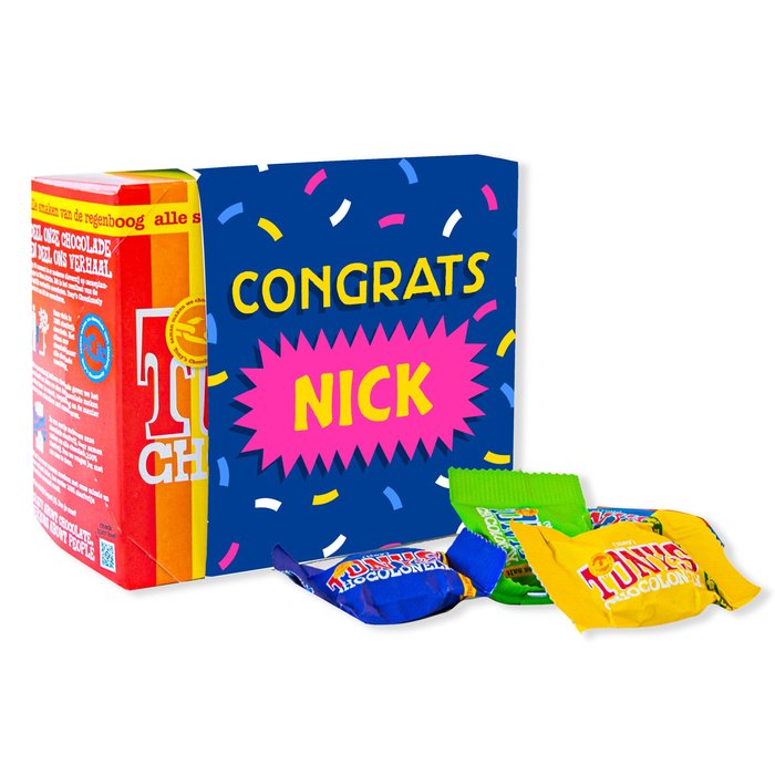 Tony's Chocolonely | Tiny Tony's | Congrats met eigen naam | 200g