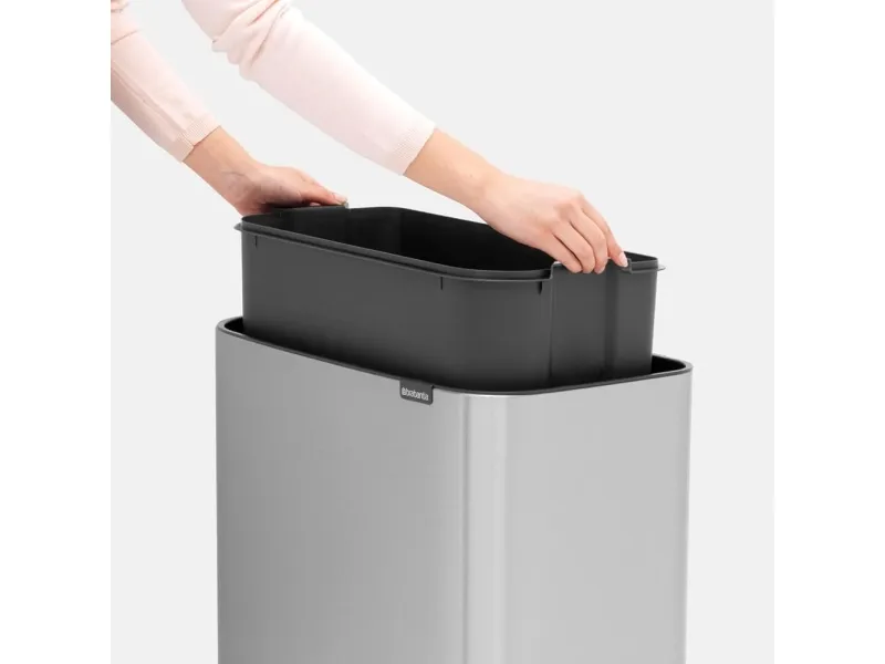 Brabantia Bo Touch Bin - Skraldespand - fliplåg - 36 L - mat stål