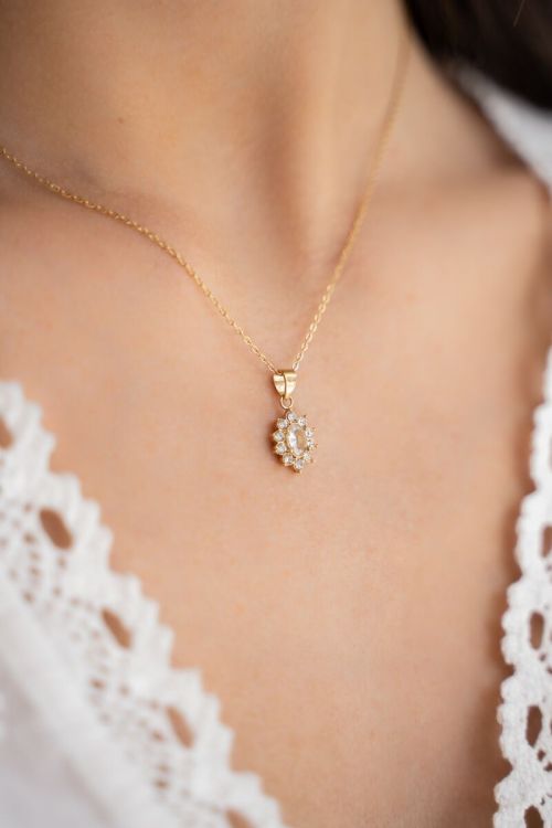 Vintage ketting met transparante strass