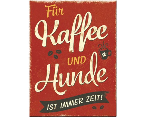 Magneet Koffie en Honden 6x8cm