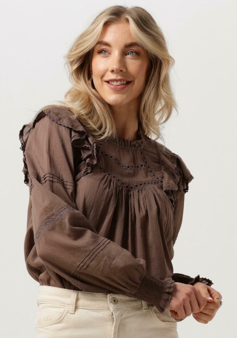 NEO NOIR bruine neo noir blouse simkie s voile blouse