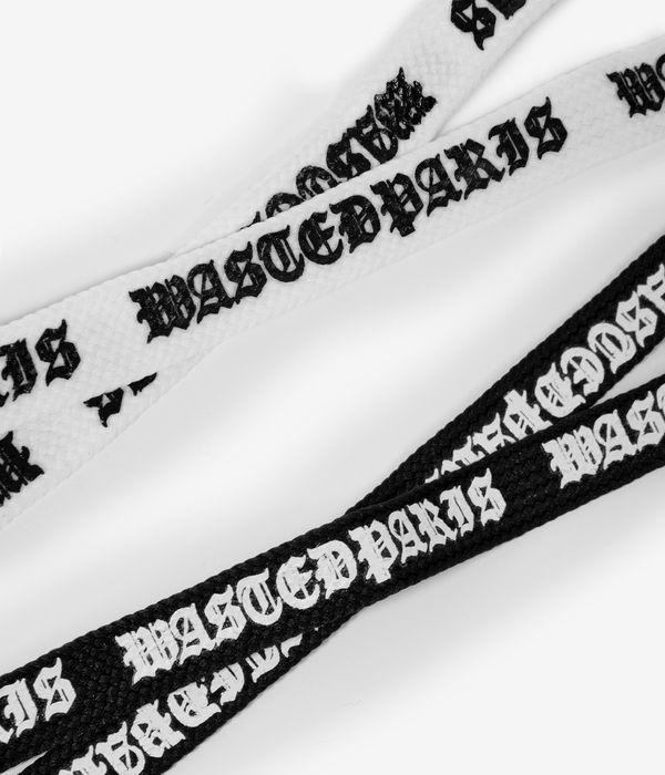 Wasted Paris Kingdom Fat Lace Schnürsenkel (black white)