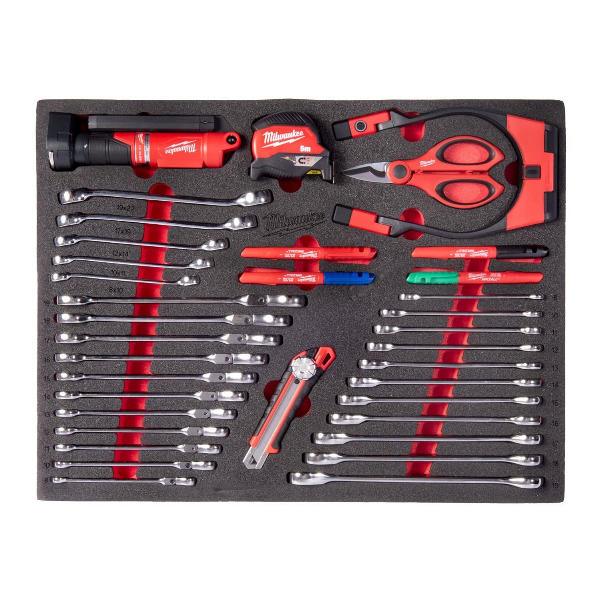 Milwaukee TOOLGUARD™ Gevulde stalen gereedschapswagen rood 69cm automotive 337-delig - 4932500754