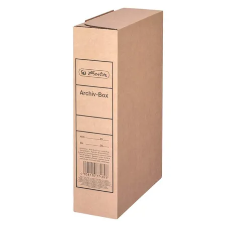Herlitz Archivboxen aus stabiler Wellpappe, DIN A4, 5 Stück