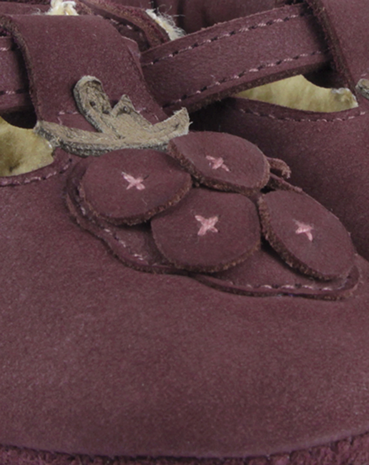 Krabbelschuhe CARLIE - RASPBERRY gefüttert in berry red