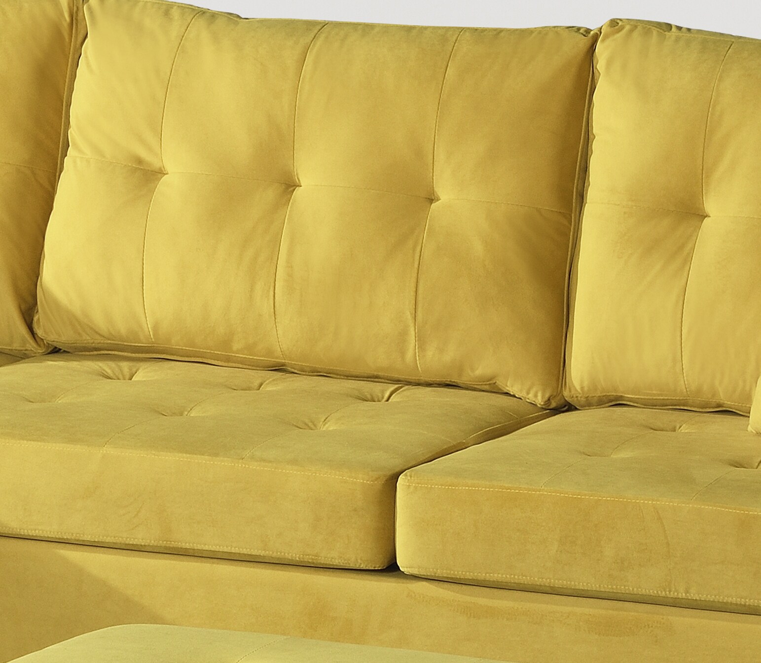 HOME DELUXE Sofa ROM mit Hocker - versch. Farben - Gelb