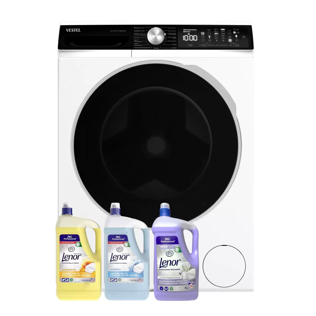 Waschmaschine 8kg VESTEL VG-WFWT3863WA Set mit weiss