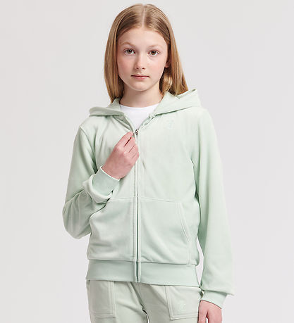 Juicy Couture Cardigan - Tonal - Velour - Surf Spray