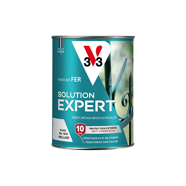 Peinture extérieure fer Solution expert blanc brillant V33 250ml