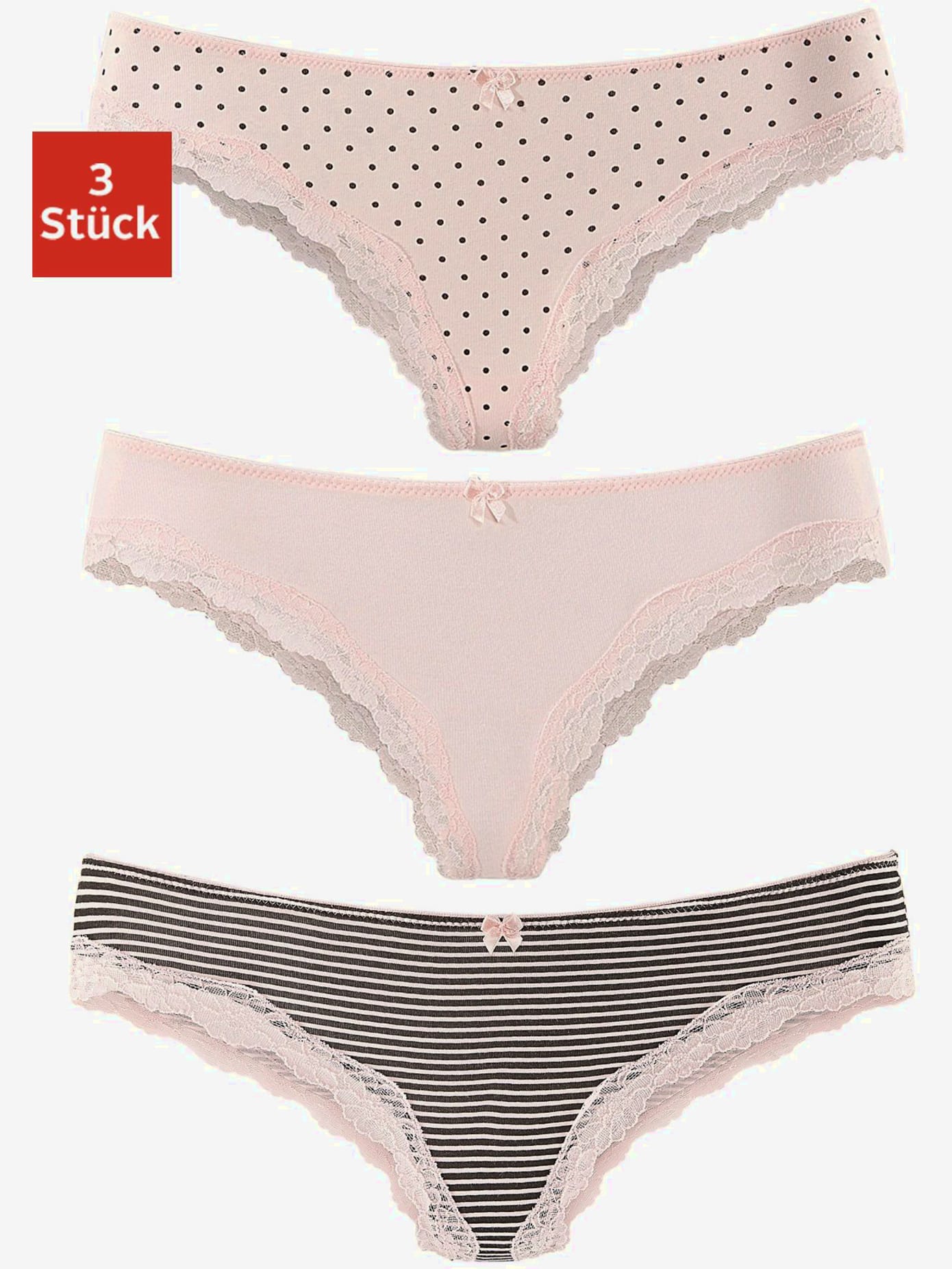 Lot de 3 slips brésiliens lascana