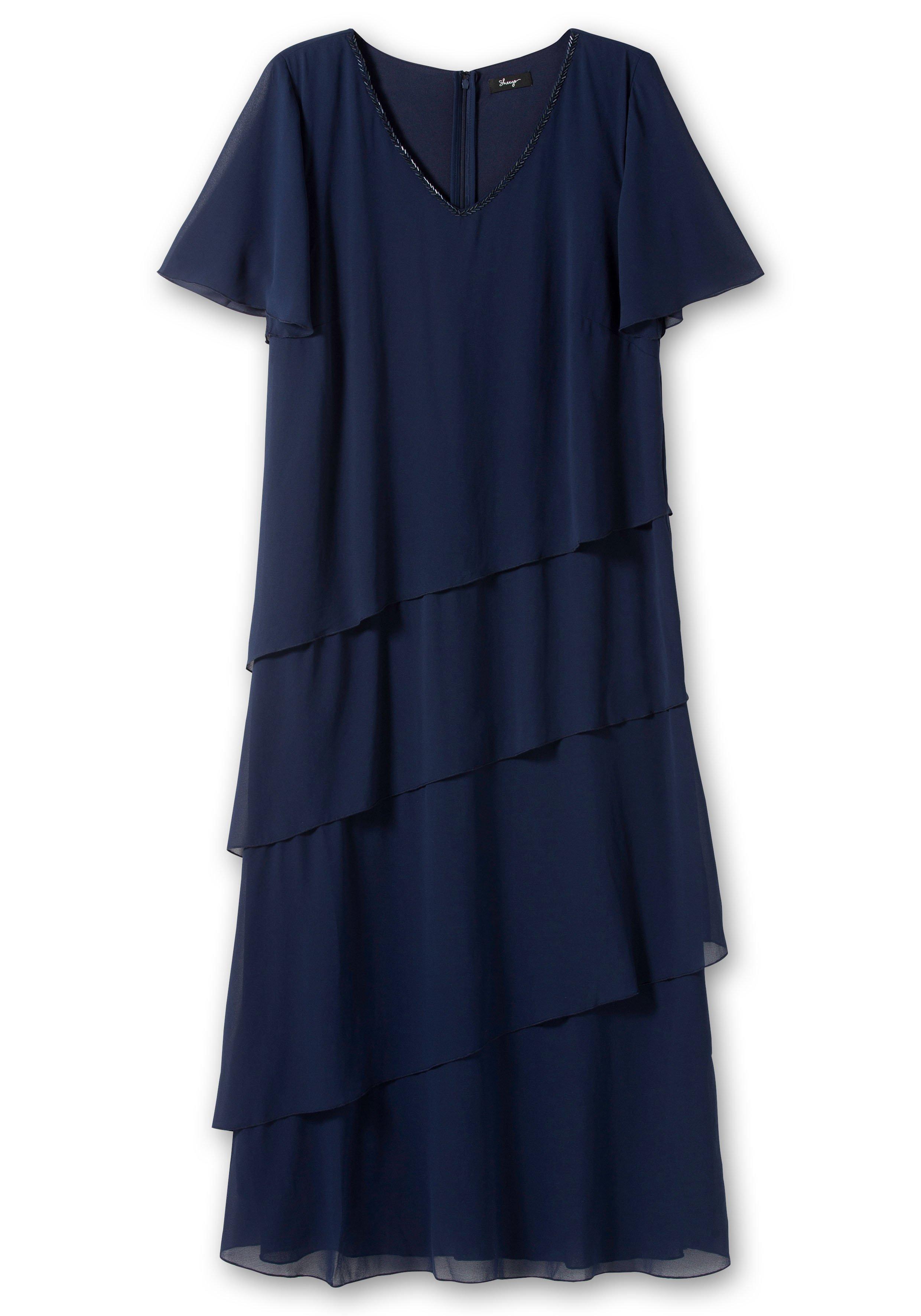 Cocktailkleid im Lagenlook mit Volants