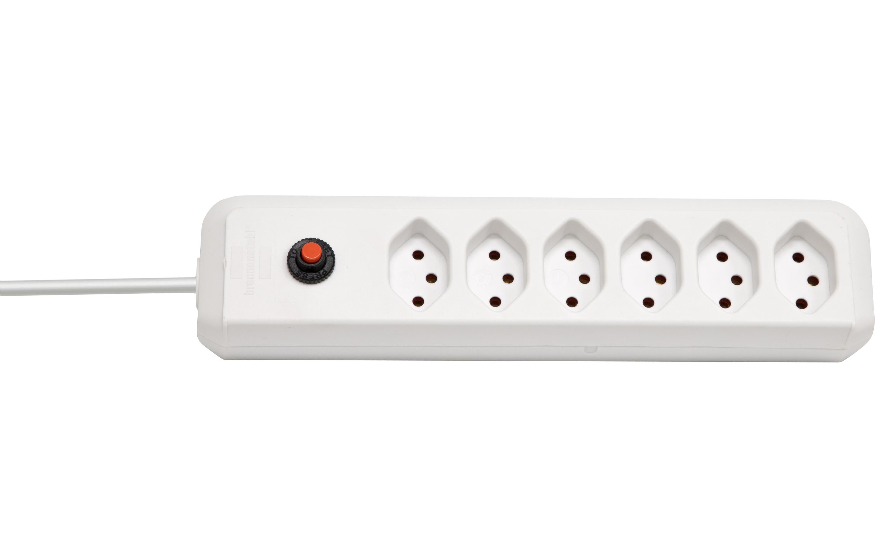 Steckdosenleiste cleverLINE 6x T13Ohne Schalter, weiss