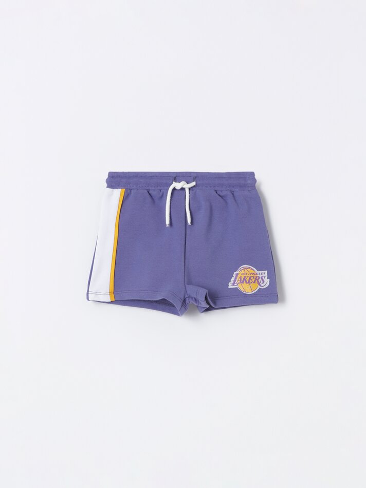 Conjunto de camisa e calção dos Lakers da NBA - Roxo