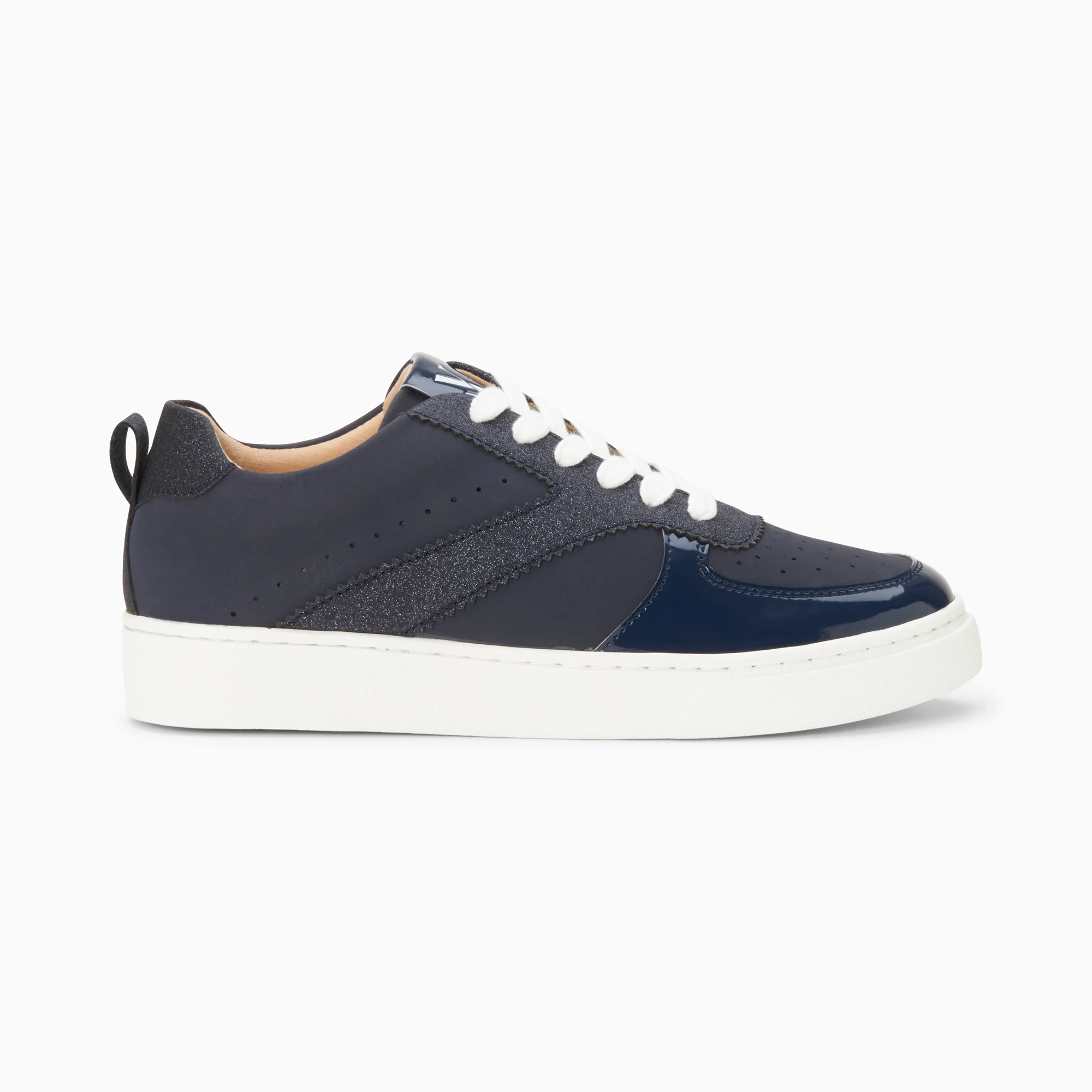 Sneakers-Baskets Celeste bleu nuit à lacets