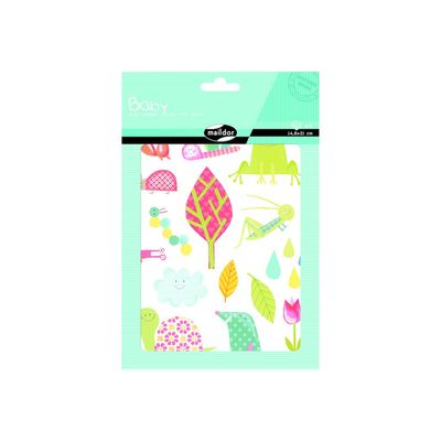 Maildor - 6 feuilles gommettes jardin
