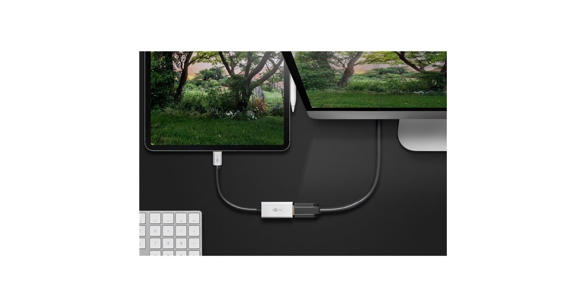 goobayUSB-C 4.0 > HDMI adapter  (Zwart/zilver, 0,15 meter)