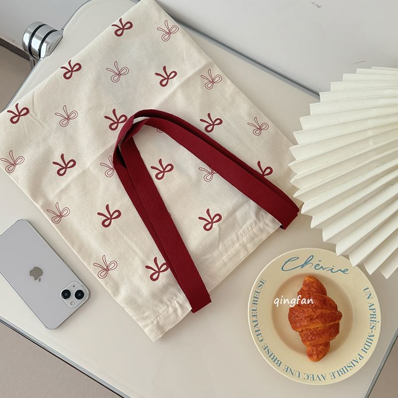 Basaran - Canvas draagtas met strikprint