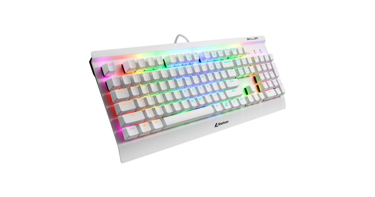 SharkoonSKILLER SGK3, gaming toetsenbord  (Wit, US lay-out, Kailh Blue, RGB leds)