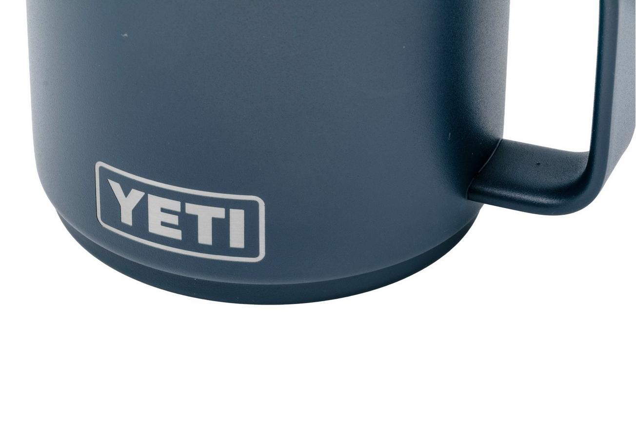 Yeti Rambler Stackable Mug 14oz Mag Slider Lid, Navy Blue, stapelbare thermosmok met deksel, 414 ml